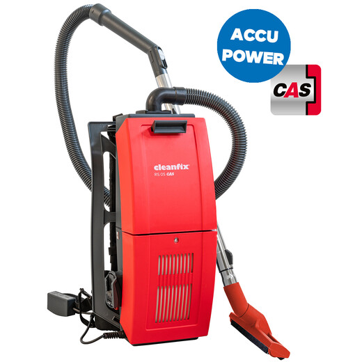 RS 05 CAS Backpack vacuum cleaner with the manufacturer-independent battery system CAS