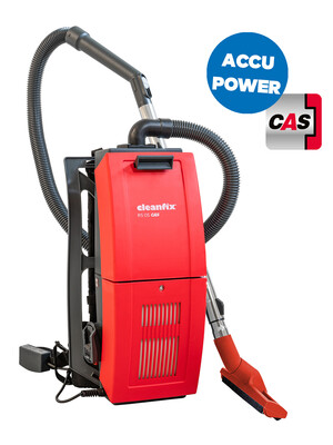 RS 05 CAS Backpack vacuum cleaner with the manufacturer-independent battery system CAS